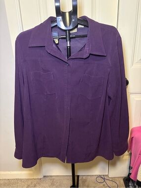 Linden Purple Long-Sleeve Button-Down Shirt